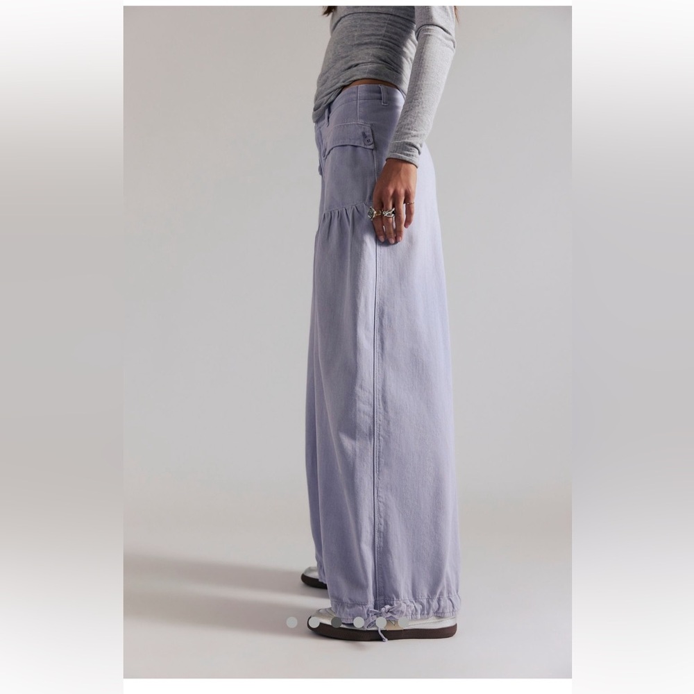 Free People We The Free Lotus Balloon Jeans-Blue Imagination-28-NWT - Picture 3 of 11
